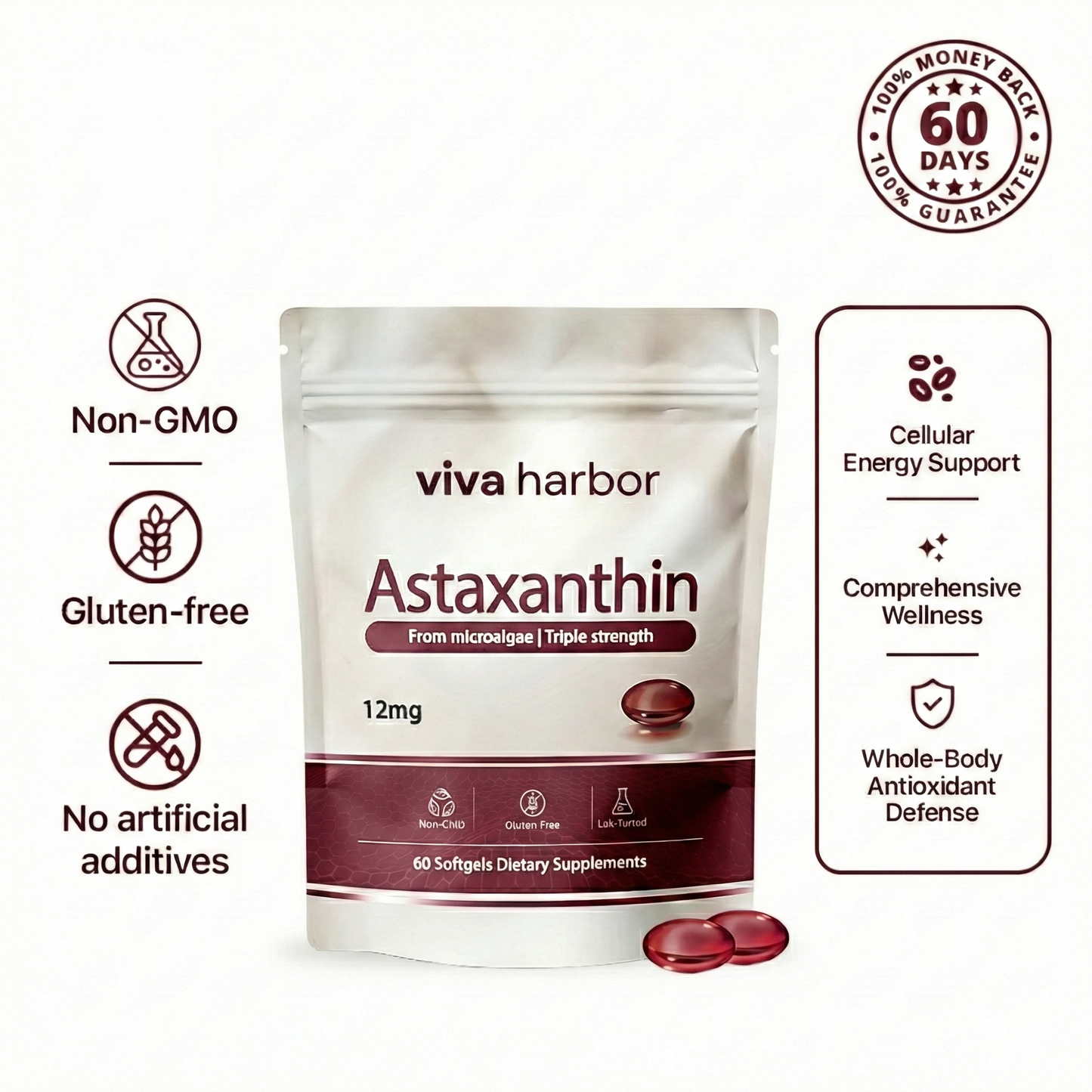 VH™ Astaxanthin 12mg Softgels